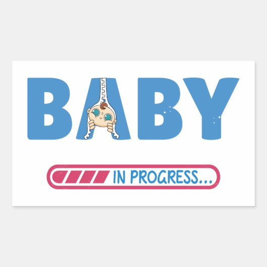 Baby lopend visitekaartje rechthoekige sticker (Voorkant)