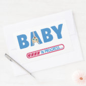 Baby lopend visitekaartje rechthoekige sticker (Envelop)