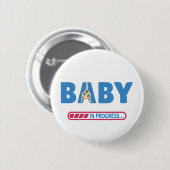 Baby lopend visitekaartje ronde button 5,7 cm (Voorkant /achterkant)