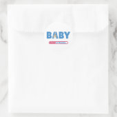 Baby lopend visitekaartje ronde sticker (Tas)