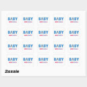 Baby lopend visitekaartje vierkante sticker (Vel)