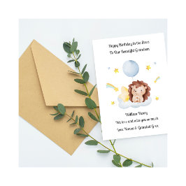 Baby Loss Boy Birthday Balloon Hedgehog Card Kaart