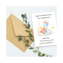 Baby Loss Boy First Birthday Remembrance Card