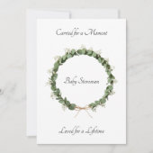 Baby Loss Carried Loved Baby's Breath Wreath Card (Voorkant)