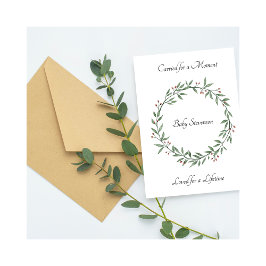 Baby Loss Carried Loved Christmas Wreath Card Feestdagenkaart