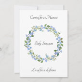 Baby Loss Carried Loved Forget Me Not Wreath Card (Voorkant)