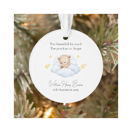 Baby Loss Memorial Bear Tree Decoration Ornament
