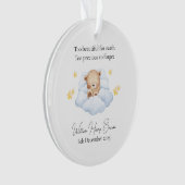 Baby Loss Memorial Bear Tree Decoration Ornament (voorkant)