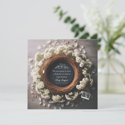 Baby Loss / Miscarriage Sympathy Card Aankondiging (Staand voorkant)