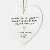 Baby Loss Miskraam Sympathy Memorial Keramisch Ornament (Links)