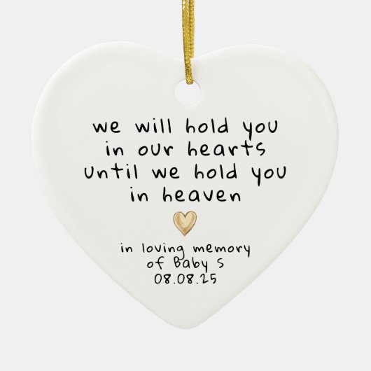 Baby Loss Miskraam Sympathy Memorial Keramisch Ornament (Voorkant)