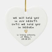 Baby Loss Miskraam Sympathy Memorial Keramisch Ornament (Achterkant)