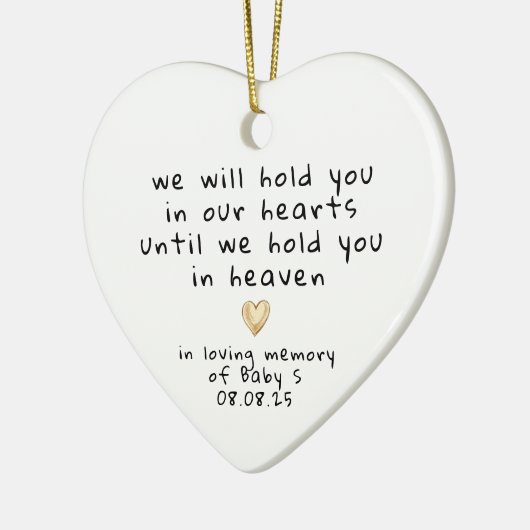 Baby Loss Miskraam Sympathy Memorial Keramisch Ornament (Links)