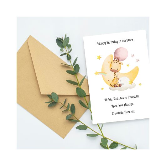 Baby Loss Sister Birthday Remembrance Card Kaart