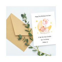Baby Loss Sister First Birthday Remembrance Card