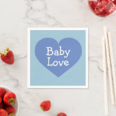 Baby Love Baby Blue Heart Servetten (Insitu)