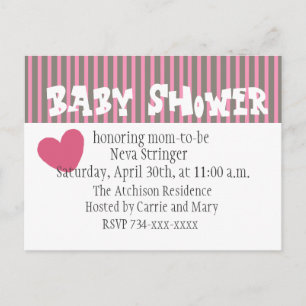 Baby Love, Baby shower Post Kaart Invitation