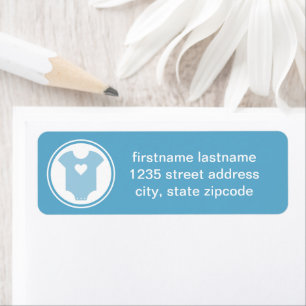 Baby Love Blue Family Return-adres Etiket