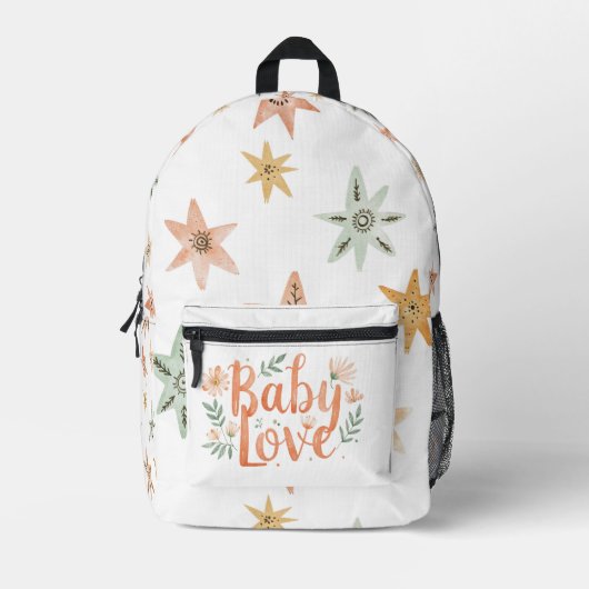 Baby love boho bedrukte rugzak (Voorkant)