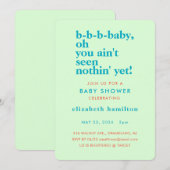 BABY LOVE! Bold Cream Gold Baby Shower Invitation Kaart (Voorkant / Achterkant)