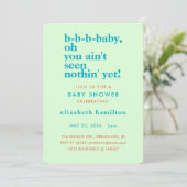 BABY LOVE! Bold Cream Gold Baby Shower Invitation Kaart (Staand voorkant)