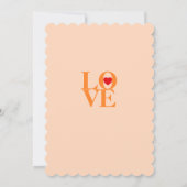 BABY LOVE! Bold Orange Baby Shower Invitation Kaart (Achterkant)