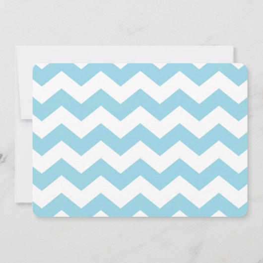 Baby Love Chalkboard Boy Chevron Shower Invitation Kaart (Achterkant)