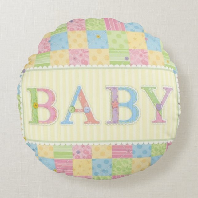 Baby Love Collectie Rond Kussen (Voorkant)