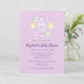Baby Love Easter Baby shower Kaart (Staand voorkant)