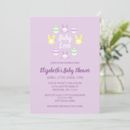 Baby Love Easter Baby shower Kaart