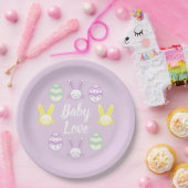 Baby Love Easter Baby shower Papieren Bordje (Feest)
