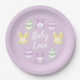 Baby Love Easter Baby shower Papieren Bordje