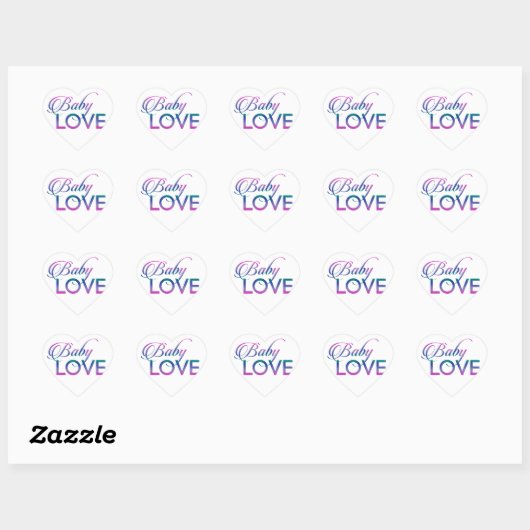 Baby Love Hart Sticker (Vel)