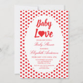 Baby Love Heart Baby shower Kaart (Voorkant)