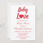 Baby Love Heart Baby shower Kaart (Voorkant)