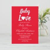 Baby Love Heart Baby shower Kaart (Staand voorkant)