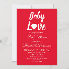 Baby Love Heart Baby shower Kaart