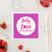 Baby Love Heart Baby shower Servet (Insitu)