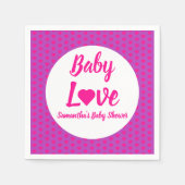 Baby Love Heart Baby shower Servet (Voorkant)