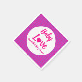 Baby Love Heart Baby shower Servet (Hoek)