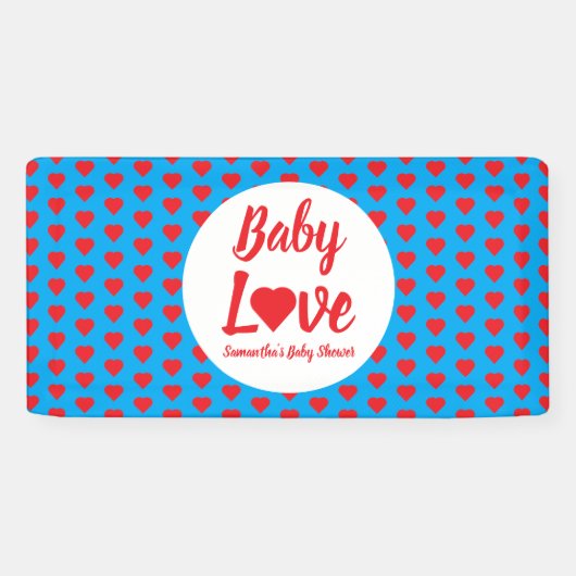 Baby Love Heart Baby shower Spandoek (Horizontaal)
