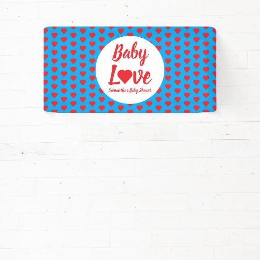 Baby Love Heart Baby shower Spandoek (Insitu)
