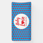 Baby Love Heart Baby shower Spandoek (Verticaal)