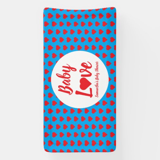 Baby Love Heart Baby shower Spandoek (Verticaal)