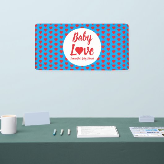 Baby Love Heart Baby shower Spandoek (Beurs)
