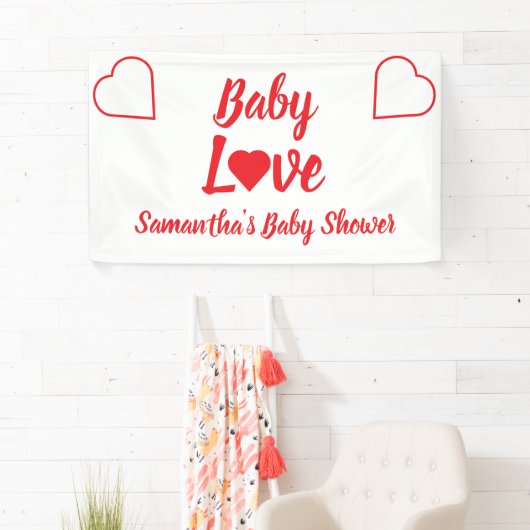 Baby Love Heart Baby shower Spandoek (Insitu)