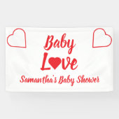 Baby Love Heart Baby shower Spandoek (Horizontaal)