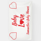 Baby Love Heart Baby shower Spandoek (Verticaal)