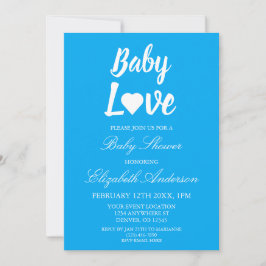 Baby Love Heart Boy Baby shower Kaart
