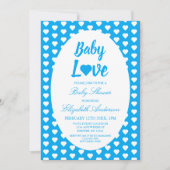 Baby Love Heart Boy Baby shower Kaart (Voorkant)